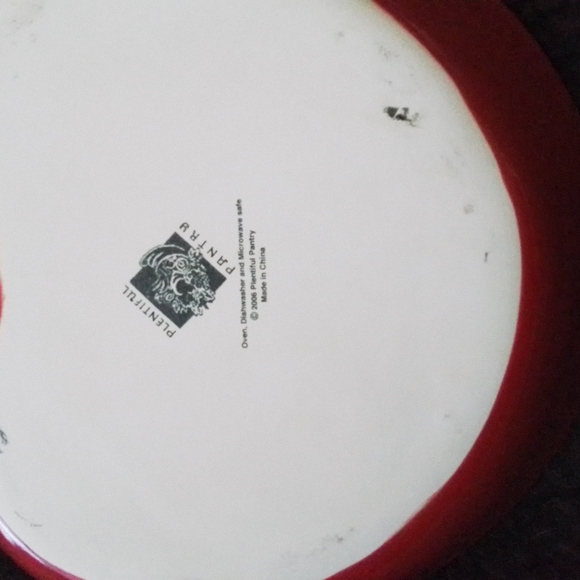 Plentiful Pantry RED APPLE Shape 2006 Stoneware  Baking Serving Dish - Picture 5 of 8